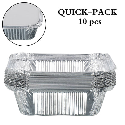Freshee 10pcs 450ml Disposable Aluminium Foil Containers with Lid