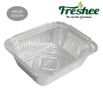 Freshee 10pcs 450ml Disposable Aluminium Foil Containers with Lid