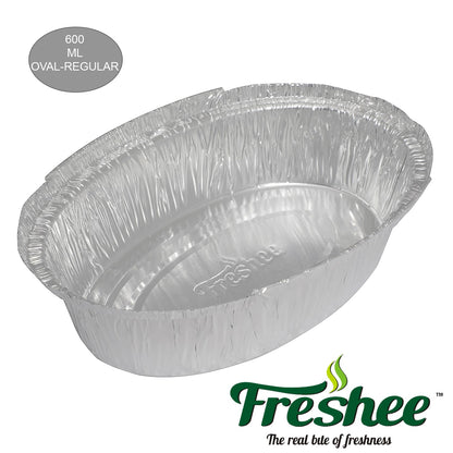 Freshee 10pcs 600ml Disposable Aluminium Foil Containers with Lid