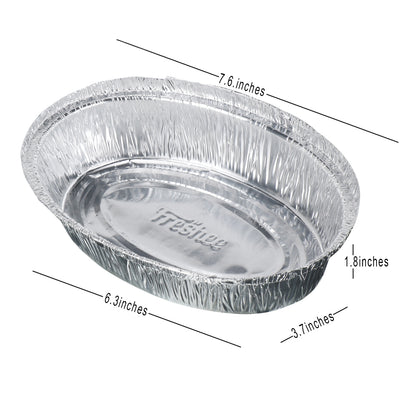 Freshee 10pcs 600ml Disposable Aluminium Foil Containers with Lid