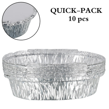 Freshee 10pcs 600ml Disposable Aluminium Foil Containers with Lid