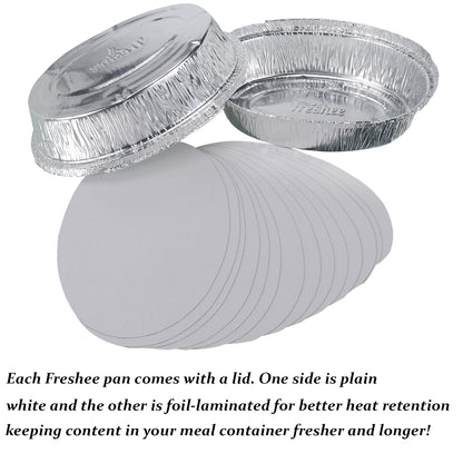 Freshee 10pcs 600ml Disposable Aluminium Foil Containers with Lid