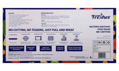 Freshee 75 Pre Cut Aluminium Foil Sheet 30 cm x 27 cm