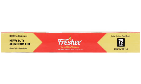 Freshee 72m Heavy Duty Aluminium Silver Foil Roll Paper 18 micron thick