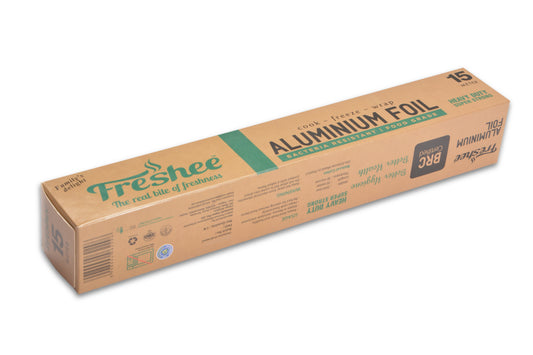Freshee 15m Heavy Duty Aluminium Silver Foil Roll Paper 18 micron thick
