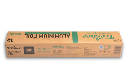 Freshee 15m Heavy Duty Aluminium Silver Foil Roll Paper 18 micron thick