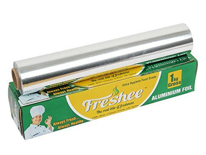 Freshee 1kg Gross Aluminium Foil Roll Paper, 18 micron Thick