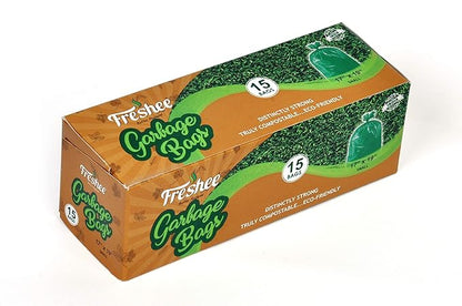 Freshee Biodegradble Garbage Bag 50 Micron 17 x 19 Inch Green Trash Bag 15pcs