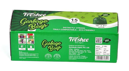 Freshee Biodegradble Garbage Bag 50 Micron 19 x 21 Inch 15pcs Capacity 8.9kg