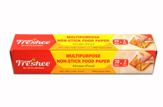 Freshee Greaseproof Wrapping Paper for Baking, Cooking and Food Packaging 22 meter