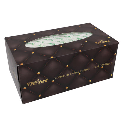 Freshee 100 Pulls 2 Ply Signature Car Facial Tissue Paper Box, Bacteria Resistant
