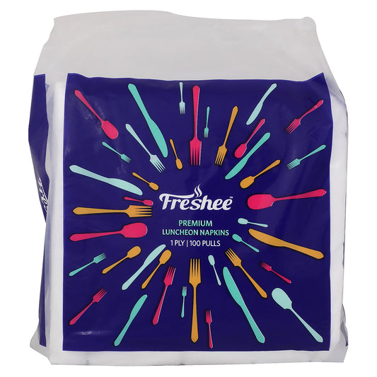 Freshee Luncheon 1 Ply Tissue Paper Napkin - 100 Pulls