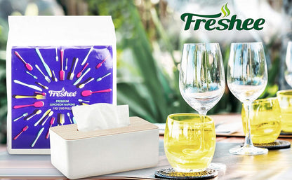 Freshee Luncheon 1 Ply Tissue Paper Napkin - 100 Pulls
