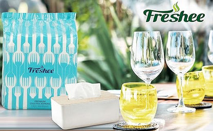 Freshee Serviette 1 Ply Tissue Paper Napkin - 100 Pulls, Bacteria Resistant