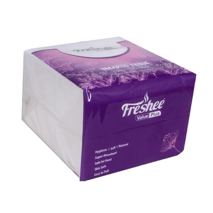 Freshee Facial Tissues 100 sheets 1 Ply SMARTO Tissue Napkins 27cm X 30cm Pack of 1