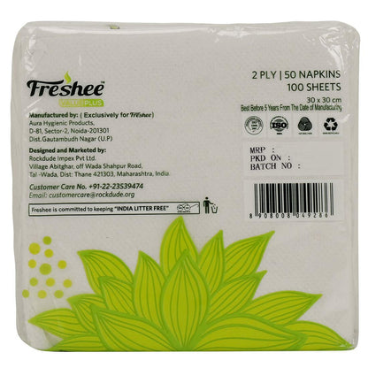 Freshee 50 Sheets 2 Ply Tissue Paper, Bacteria Resistant, Hygience And Fresh Tissue