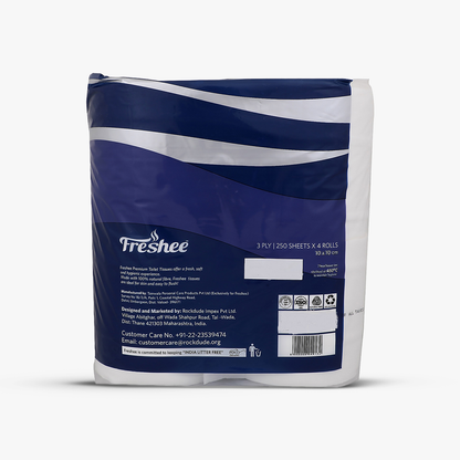 Freshee 4 In 1 Toilet Tissue Roll 3Ply Disposable Tissue Paper