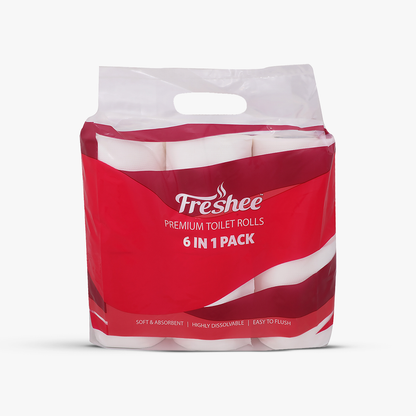 Freshee 6 In 1 Tissue Roll 2Ply Disposable Tissue Paper