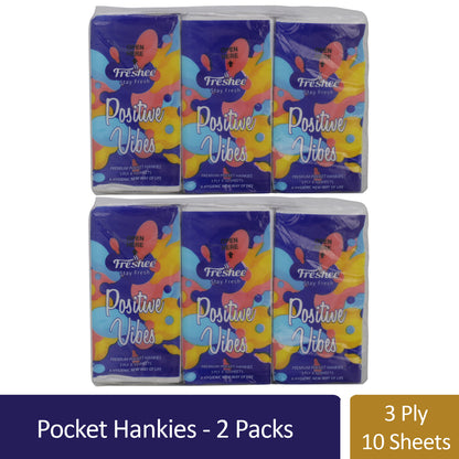Freshee 3 Ply 6 In 1 Skin Friendly Pocket Tissue
