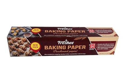 Freshee Baking Parchment Paper Non-Stick - 15m, Multi-Purpose Baking Paper