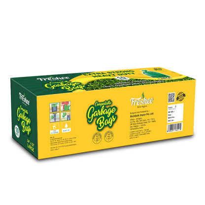 Freshee Compostable Garbage Bag 50 micron 24x32 Inch Capacity 12kg waste 10pcs