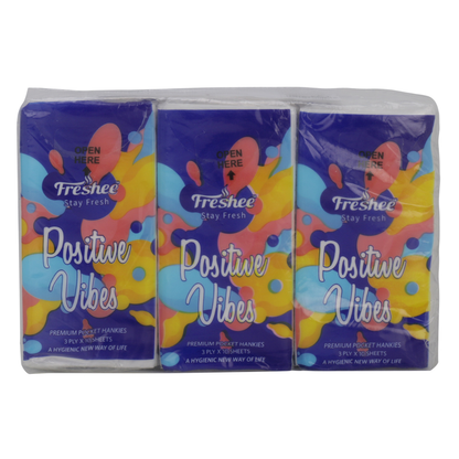 Freshee 3 Ply 6 In 1 Skin Friendly Pocket Tissue