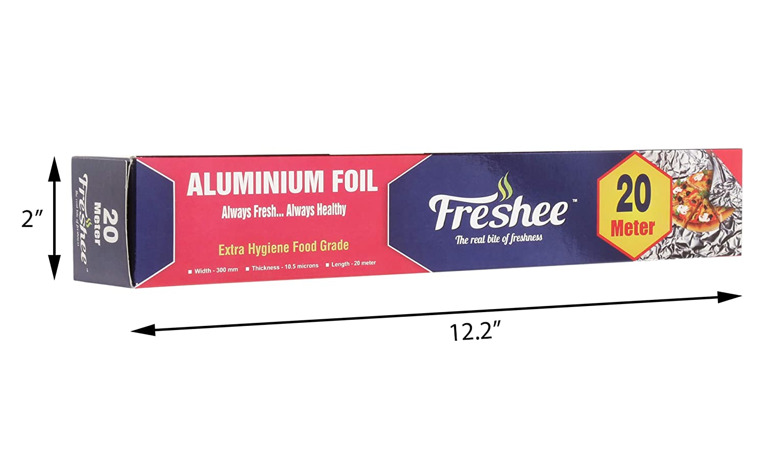 Freshee Aluminium Silver Kitchen Foil Roll Paper meter(2)
