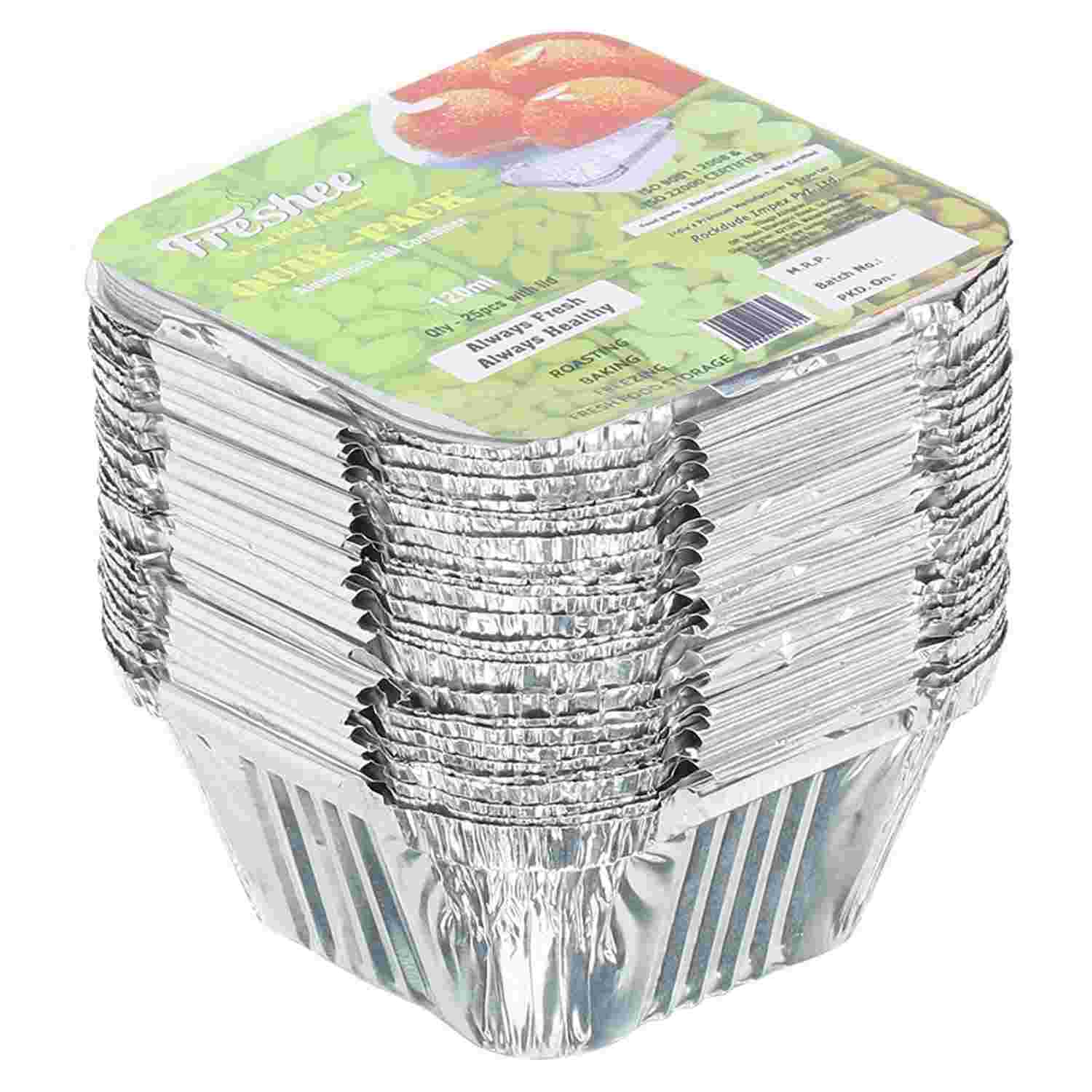 Freshee Aluminium Silver Foil Conatiner 120 ml