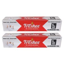 Freshee Aluminium Silver Kitchen Foil Roll Paper Pack of 2