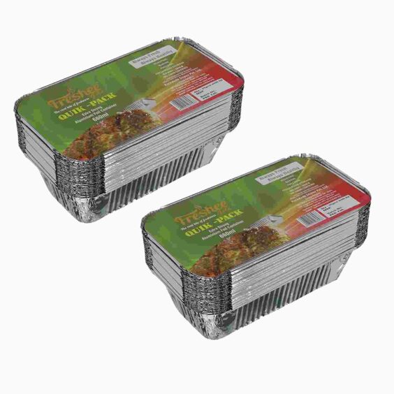 Freshee Aluminium Silver Foil Conatiner Pack of 2