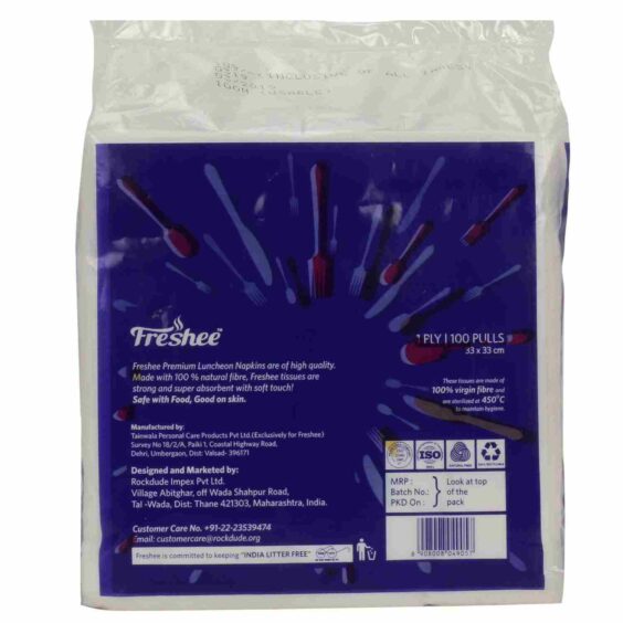 Freshee Premium Luncheon 1ply Tissue paper back side