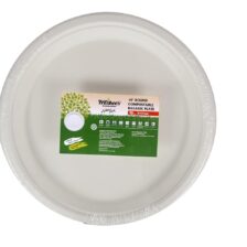 Freshee 10 Round Compostable Bagasse Plate