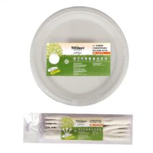Freshee 10Round Compostable Bagasse Plate(2)